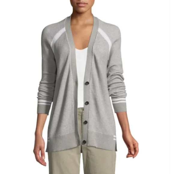 ATM Anthony Thomas Melillo Raglan Sleeve Cardigan Sweater M Cotton Cashmere - Picture 9 of 9